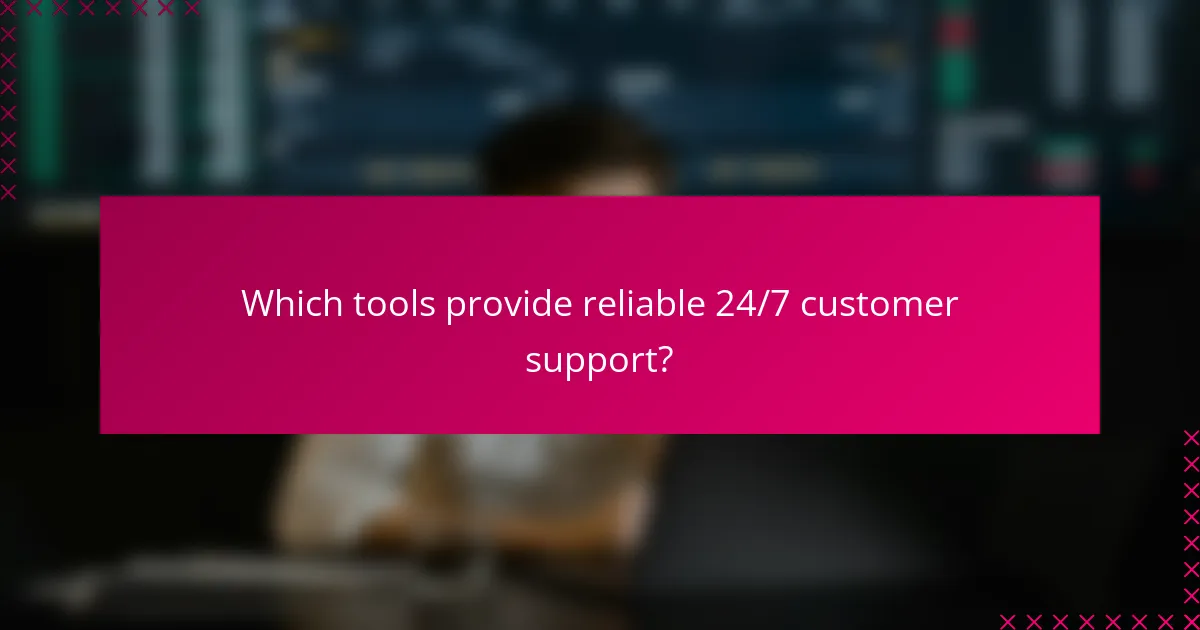 Which tools provide reliable 24/7 customer support?