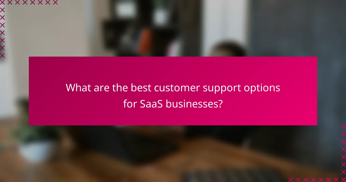 What are the best customer support options for SaaS businesses?
