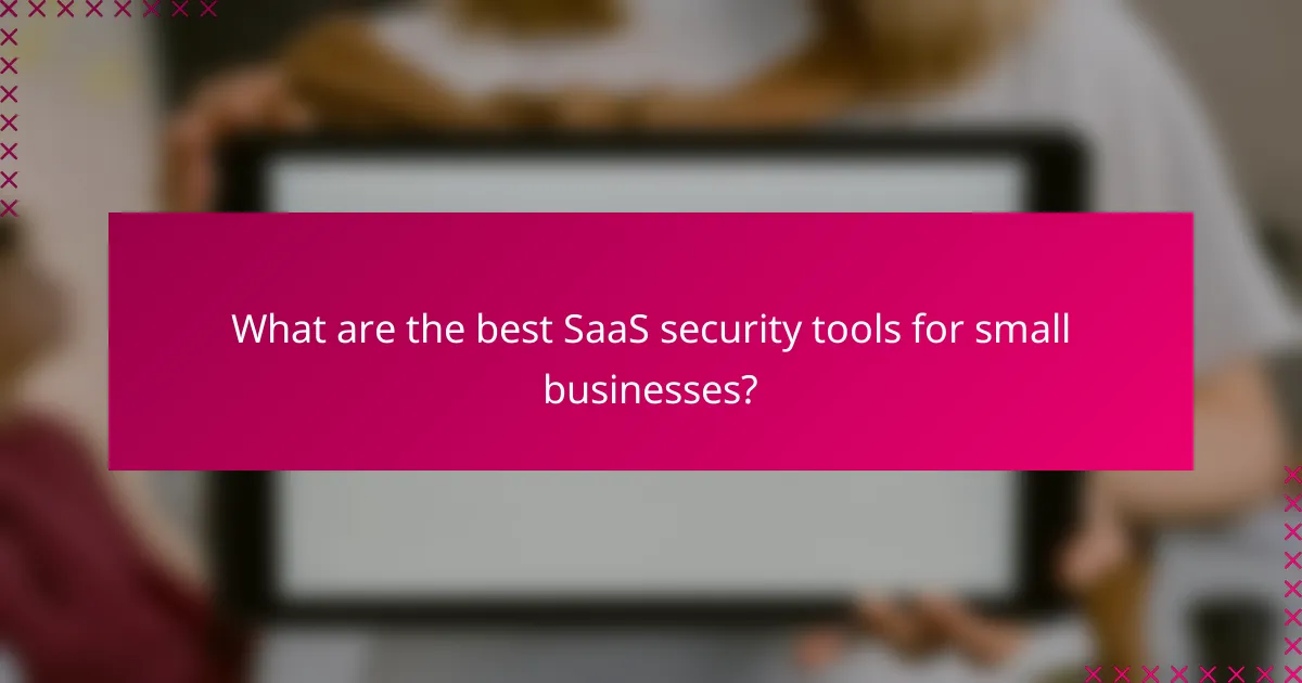 What are the best SaaS security tools for small businesses?