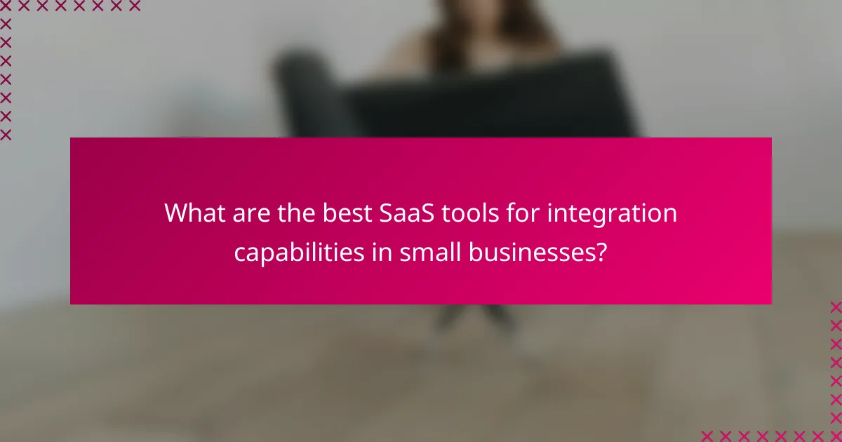 What are the best SaaS tools for integration capabilities in small businesses?