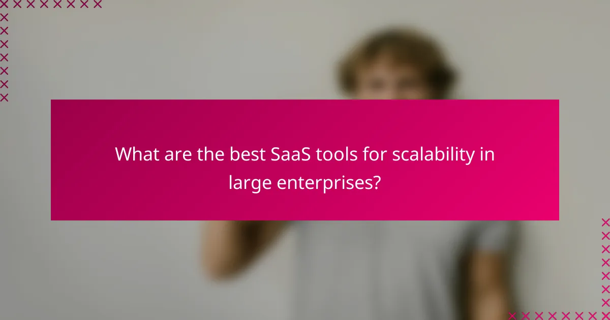 What are the best SaaS tools for scalability in large enterprises?