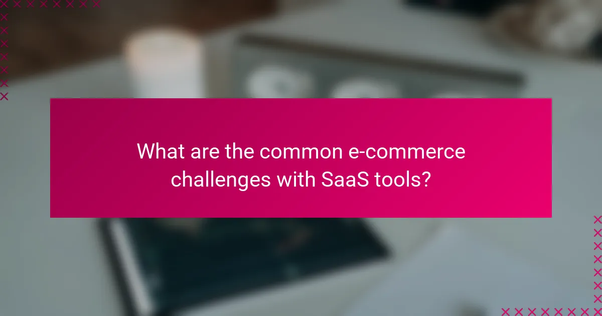 What are the common e-commerce challenges with SaaS tools?