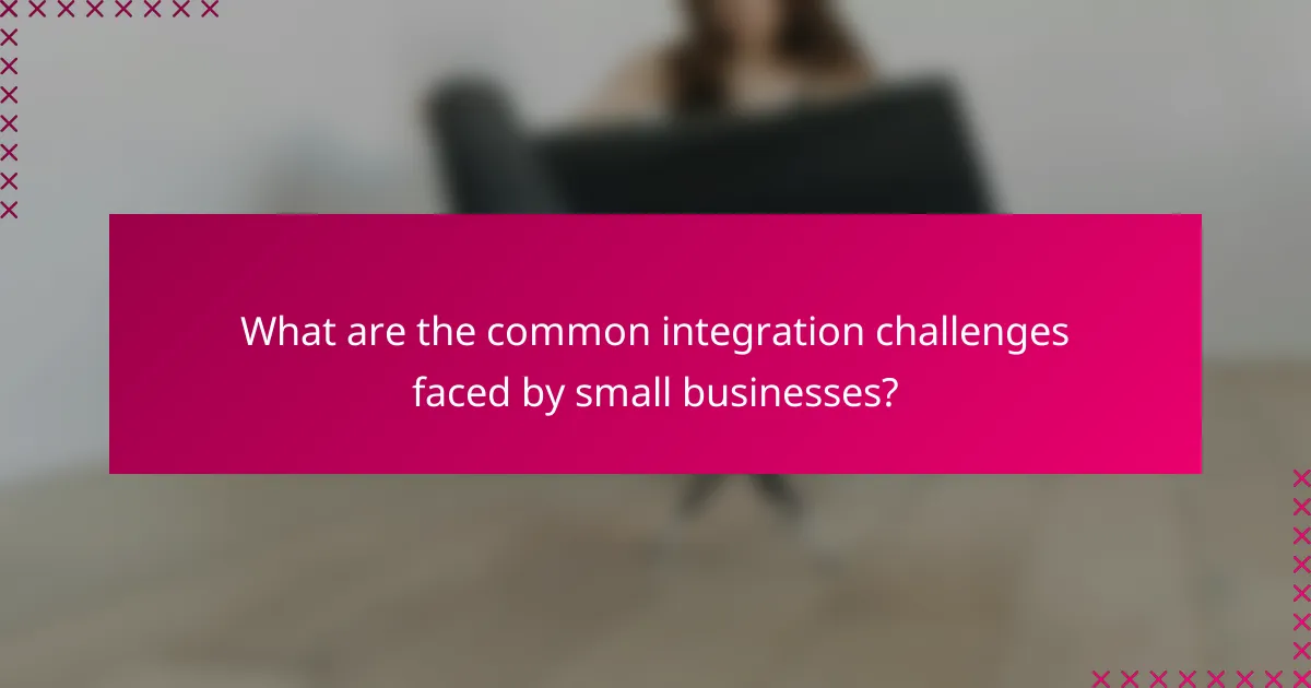 What are the common integration challenges faced by small businesses?
