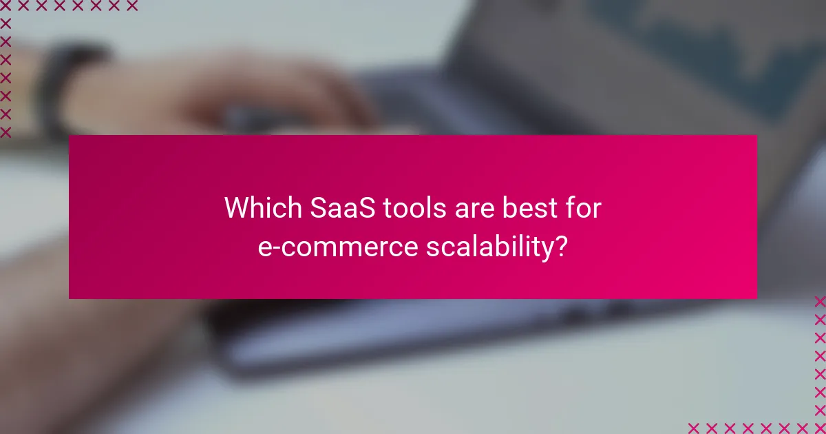 Which SaaS tools are best for e-commerce scalability?